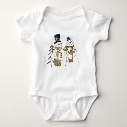 Gingerbrot Snowmen T - Shirt und Geschenke (Vorderseite)