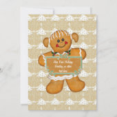 Gingerbrot Spaß Cookie Exchange Einladung (Rückseite)