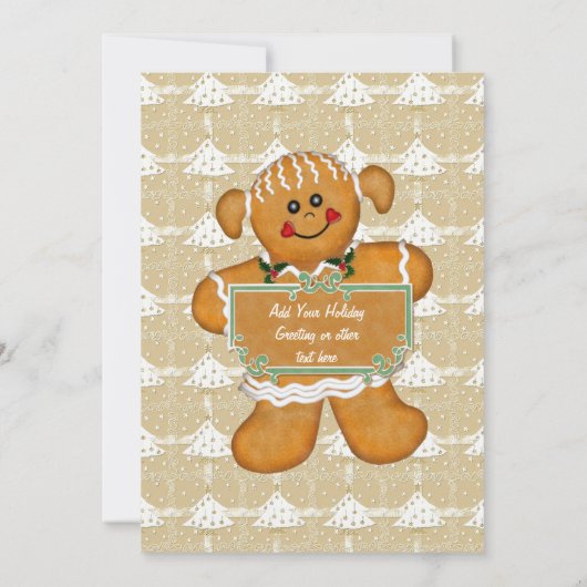 Gingerbrot Spaß Cookie Exchange Einladung (Rückseite)