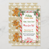 Gingerbrot Spaß Cookie Exchange Einladung (Vorne/Hinten)