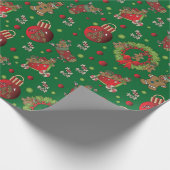 Gingerbrot Spaß Weihnachten Geschenkpapier (Ecke)