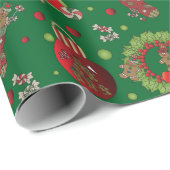 Gingerbrot Spaß Weihnachten Geschenkpapier (Rolleneckpunkt)