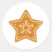 Gingerbrot-Sternenaufkleber Runder Aufkleber (Vorderseite)