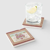 Gingerbrot Stone Untersetzer (Seitenansicht)