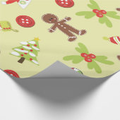 Gingerbrot Strumpf Geschenkpapier (Ecke)