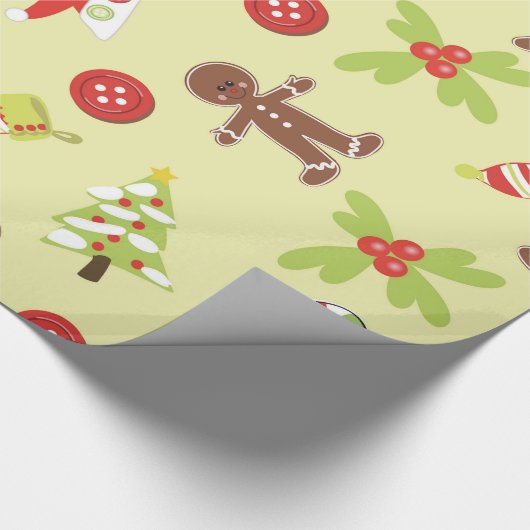 Gingerbrot Strumpf Geschenkpapier (Ecke)