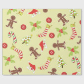 Gingerbrot Strumpf Geschenkpapier (Flach)