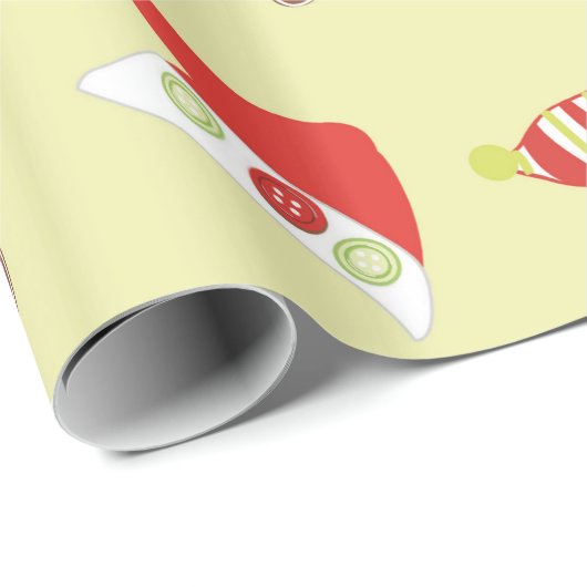 Gingerbrot Strumpf Geschenkpapier (Rolleneckpunkt)