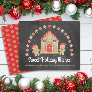 Gingerbrot Sweet Holiday wünscht Chalk Card