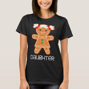 Gingerbrot Tochter Weihnachten Matching Pajamas Fa T-Shirt