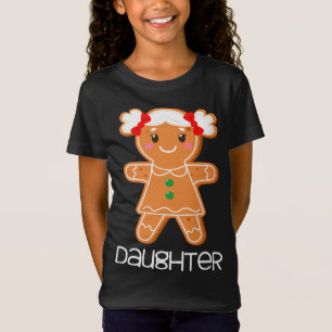 Gingerbrot Tochter Weihnachten Matching Pajamas Fa T-Shirt