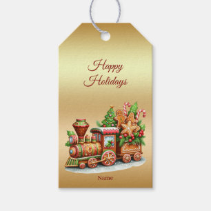 Gingerbrot Train Holiday-Geschenk-Tag Geschenkanhänger
