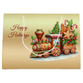 Gingerbrot Train Holiday Geschenktasche Große Geschenktüte (Vorderseite)
