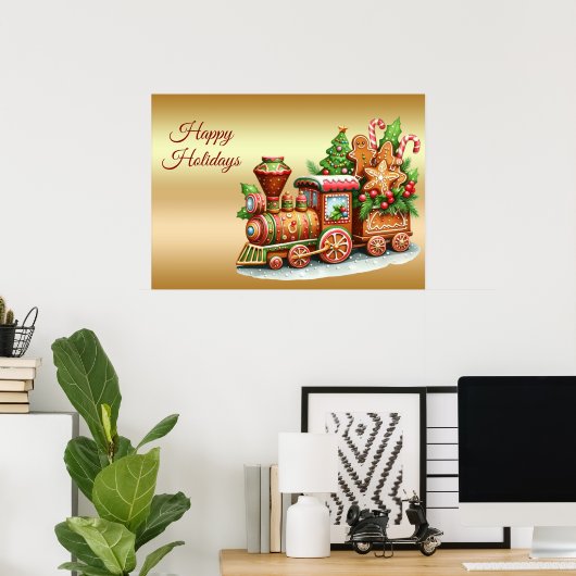 Gingerbrot Train Holiday Poster (Heimbüro)