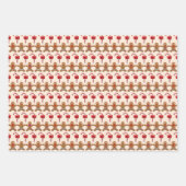 Gingerbrot und Candy Cane Weihnachtsmuster Geschenkpapier Set (Vorderseite 3)