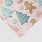 Gingerbrot und Weihnachtsbaum im nordischen Stil Seidenpapier (Ausschnitt)