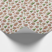 Gingerbrot und Whimsikale Bäume Geschenkpapier (Ecke)