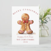 Gingerbrot-Urlaubskarte Feiertagskarte (Stehend Vorderseite)