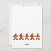 Gingerbrot-Urlaubskarte Feiertagskarte (Rückseite)