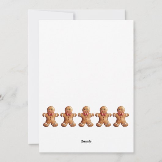Gingerbrot-Urlaubskarte Feiertagskarte (Rückseite)