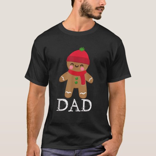Gingerbrot Vater Weihnachten Matching Pajamas für T-Shirt (Vorderseite)