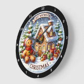 Gingerbrot Village Charm Festliche Weihnachtsmauer Große Wanduhr (Winkel)