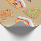 Gingerbrot Village Holiday Pattern Geschenkpapier (Ecke)