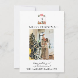 Gingerbrot Village Wappen mit Foto Weihnachtskarte Feiertagskarte