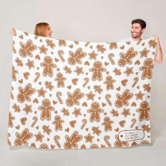 Gingerbrot Weihnachten Fleecedecke (Beispiel)