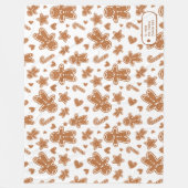 Gingerbrot Weihnachten Fleecedecke (Vorderseite)