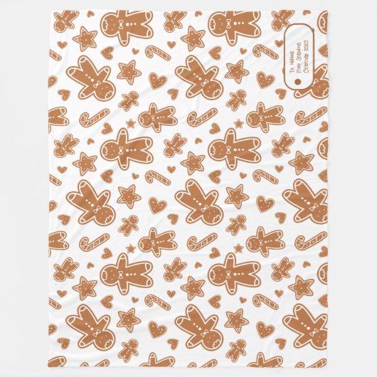 Gingerbrot Weihnachten Fleecedecke (Vorderseite)