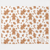 Gingerbrot Weihnachten Fleecedecke (Vorderseite (Horizontal))