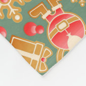 Gingerbrot Weihnachten Fleecedecke (Ecke)