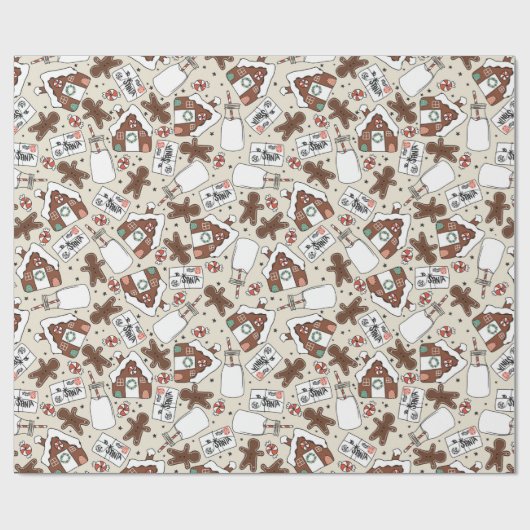 Gingerbrot Weihnachten Geschenkpapier (Flach)