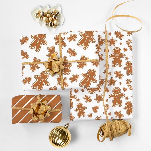 Gingerbrot Weihnachten Geschenkpapier Set