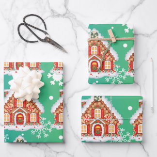 Gingerbrot Weihnachten Geschenkpapier Set