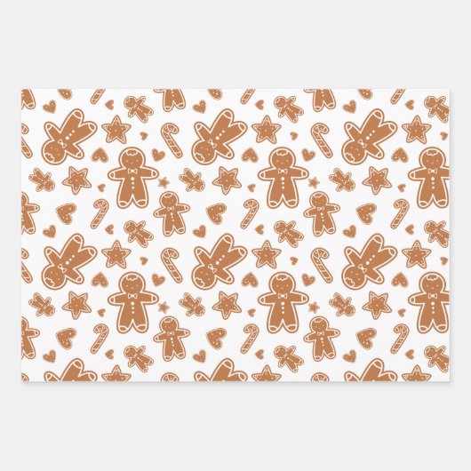 Gingerbrot Weihnachten Geschenkpapier Set (Vorderseite)