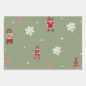 Gingerbrot Weihnachten  Geschenkpapier Set (Vorderseite 2)