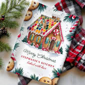 Gingerbrot Weihnachten im Hause Personalisiert Geschirrtuch