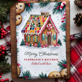 Gingerbrot Weihnachten im Hause Personalisiert Geschirrtuch