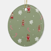 Gingerbrot Weihnachten Keramik Ornament (Links)