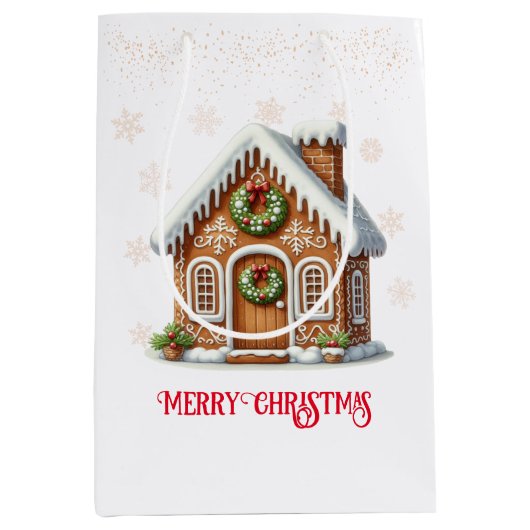 Gingerbrot Weihnachten Mittlere Geschenktüte (Vorderseite)
