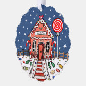 Gingerbrot Weihnachten Ornament Karte (Links)