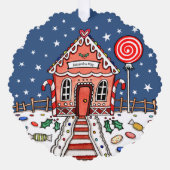 Gingerbrot Weihnachten Ornament Karte (Vorderseite)