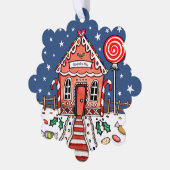 Gingerbrot Weihnachten Ornament Karte (Linke Ecke)