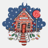 Gingerbrot Weihnachten Ornament Karte (Vorderseite)