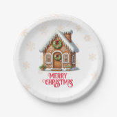 Gingerbrot Weihnachten Pappteller (Vorderseite)