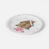 Gingerbrot Weihnachten Pappteller (Schrägansicht)