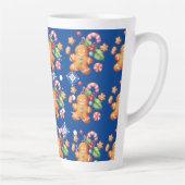 Gingerbrot Weihnachten Peppermint Blauer Namenssch Milchtasse (Rechts)