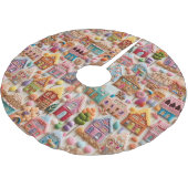 Gingerbrot Weihnachten Polyester Weihnachtsbaumdecke (Schrägansicht)